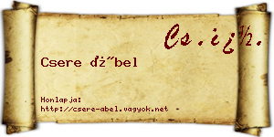 Csere Ábel névjegykártya