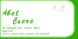 abel csere business card