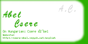 abel csere business card